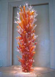 橘色雪花造型拉花琉璃雕塑设计