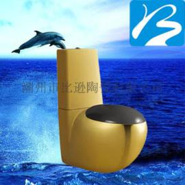 潮州卫生洁具经销商-新型节水分体坐便器-比逊卫浴陶瓷