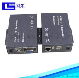 KVM延长器100米 VGA转rj45放大器usb键盘鼠标