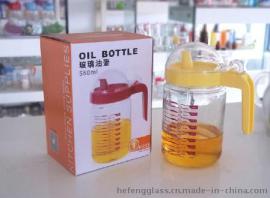 驰名品牌七丁乐550ml多功能玻璃油壶