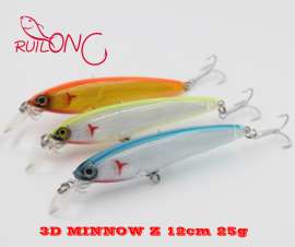 供应路亚3D MINNOW Z 硬体鱼饵 假饵
