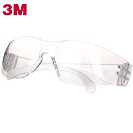 3M11228经济型防护眼镜聚碳酸酯镜片防飞溅防冲击防尘眼镜透明无