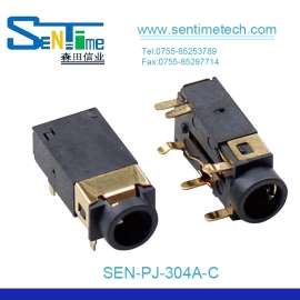 3.5耳机座PJ304A插板式镀金连接器