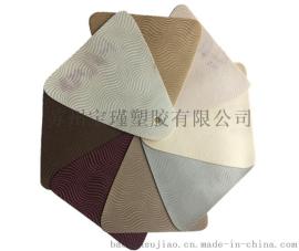立体水波纹防水PU皮革面料 软包硬包沙发床头背景墙用人造皮革