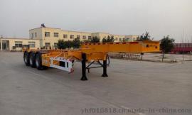 麟州 10.9米 33.7吨 3轴 危险品罐箱骨架运输半挂车 YDZ9403TWY
