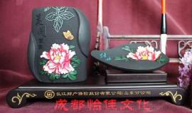 活性炭雕牡丹笔筒公司年会礼品创意笔筒摆件批发定制