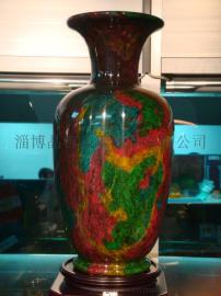 七彩蛇纹玉石花瓶