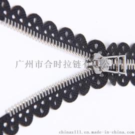 ZLZ拉链 5#烧花布带金属拉链 高档金属拉链环保拉链 服装箱包专用拉链
