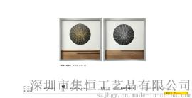 深圳市集恒工艺秋季乾坤圆金银系列酒店大堂等高端挂画装置画