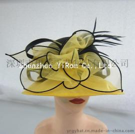 YRSM14118布条帽，satin ribbon hat, church hat, kentucky derby hat, royal ascot hat