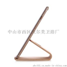 浙江沃尔美厂家，批发弯曲木手机架，曲木支架