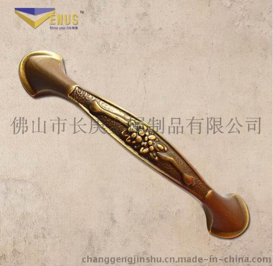 长庚CG-101欧式带花双孔铜拉手