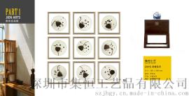 集恒工艺秋季新品万物生酒店大堂私人墅宅高端配画实物画装置画