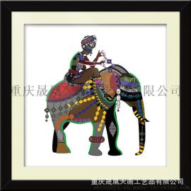 厂家专业定制客厅装饰画 量大从优家装卧室玄关工艺品店民族配画