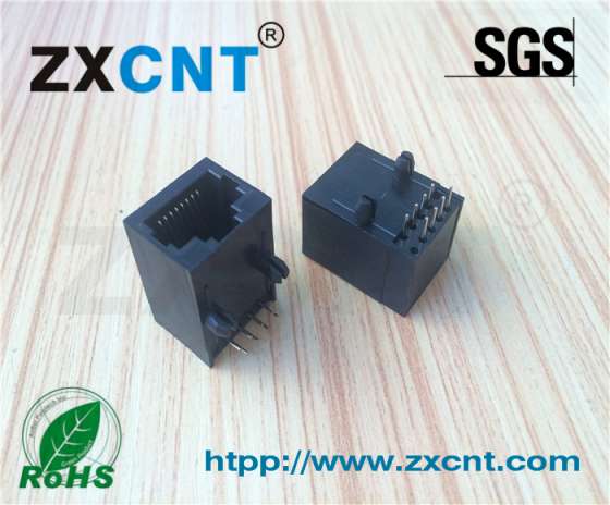 ZXCNT直销RJ45全塑单口无灯8P8C网口插座，ZXRJ-598-A