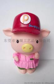 60651-P猪 DIY韶关市石膏像白坯娃娃公仔批发