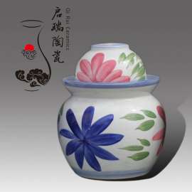 启瑞供应qrpct-01景德镇青花瓷泡菜坛价格