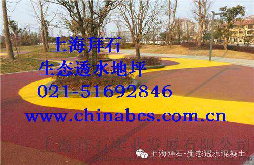 供应衢州透水路面/彩色路面/彩色透水地坪价格是多少