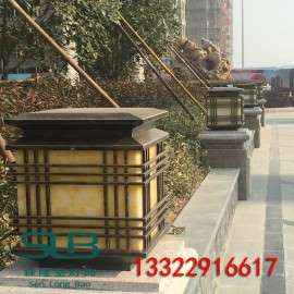 公路绿化带柱头灯 仿云石石柱灯 公路亮化工程路灯 庭院灯柱头灯