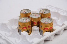 15罐装饮料托 纸浆奶托 饮品纸托盘 奶制品托盘 六个核桃纸浆托