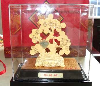 绒沙金工艺品－摇钱树