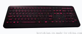 IP65级加固工业硅胶嵌入式前安装键盘K-TEK-M399KP-FN-BL