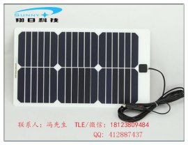 柔性单晶硅太阳能电池板18V20W家用户外养殖山区楼道照明系统12V电瓶家用照明系统供电厂家直销定做大小功率尺寸PET玻压柔性材质电池板发电系统水电气泵供电设备