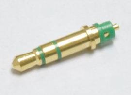3.5mm耳机插针立体声镀金绿胶