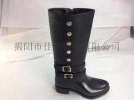 2015新款雨鞋揭阳厂家供应女款时尚高筒雨靴