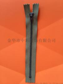 4#金属黑镍闭尾拉链+YG头裤子拉链