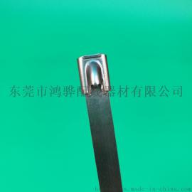 优质不锈钢扎带 钢珠自锁扎带