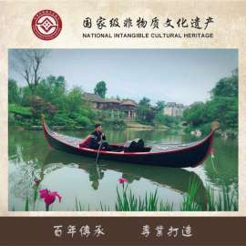 辽宁吉林河北北京木船厂家出售欧式木船公园情侣手划船观光旅游船优质威尼斯贡多拉游船