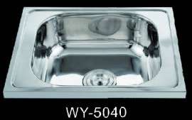 WY-5040 50*40CM 俄罗斯 中亚 欧洲台上小方型不锈钢水槽
