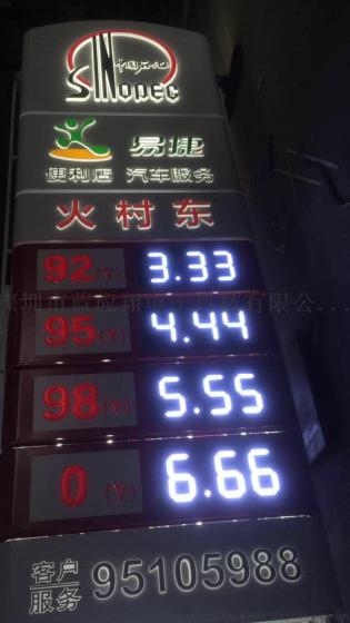 16英寸 室外IP67防水LED油价显示屏 led时间屏