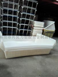 厂家专业生产：白色方形水产活鱼桶，大型塑料PE养鱼槽，易清洗海藻养殖桶，大口平底蚯蚓养殖桶