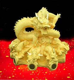 绒沙金工艺品-龙生九子