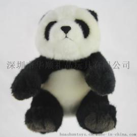 熊猫长毛绒玩具仿兔毛长毛绒熊猫