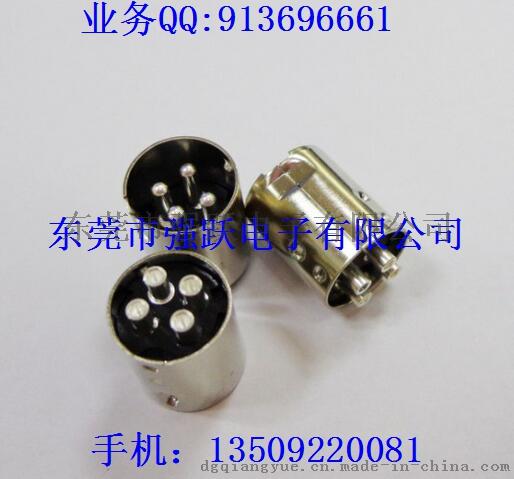 迷你丁中4PIN粗针，MINIDIN4PIN端子，镀镍镀银MINIDIN