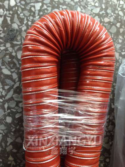 红色高温风管，耐高温硫化风管，排烟管