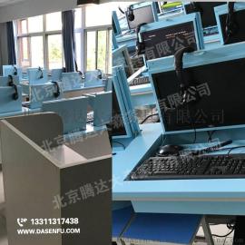 液晶屏可翻转升降电脑桌  屏风隔断升降电脑桌