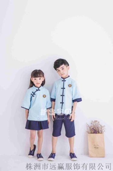 护岛宝贝儿童国学风班服幼儿园民国学生装园服定做中国风校服套装
