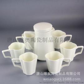 唐山陶瓷厂批发韩式冷水具套装 冷水壶水杯七件套 定制陶瓷礼品
