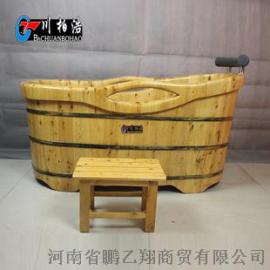 郑州木桶齿接工艺泡浴洗澡桶香柏木泡澡桶批发?嘉沐斯木桶