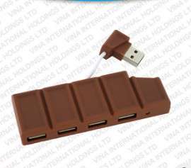 巧克力2.0USB HUB巧克力 USB集线器 扩展器 分线器 一拖四 热卖