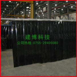 现货供应 防静电全黑窗帘 PVC黑色网格门帘