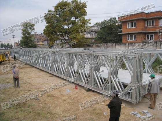 江苏贝雷 贝雷桥 钢便桥应用 老挝贝雷桥架设完毕 专业品质 价格低