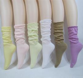 袜子女 纯棉堆堆袜 纯棉中筒袜