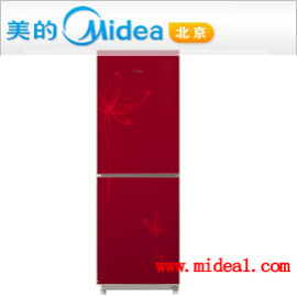 BCD-195GMQJ美的两门玻璃门冰箱