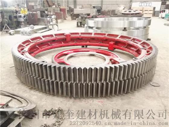 供应建奎2.2x16米铸钢分体式烘干机大齿轮