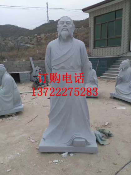 石雕竹林七贤雕刻|花岗岩古代人物图片